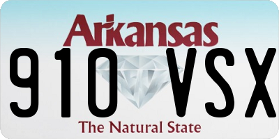AR license plate 910VSX