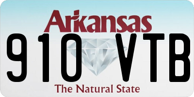 AR license plate 910VTB