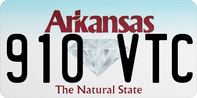 AR license plate 910VTC