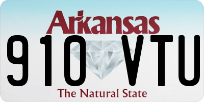 AR license plate 910VTU