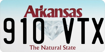 AR license plate 910VTX