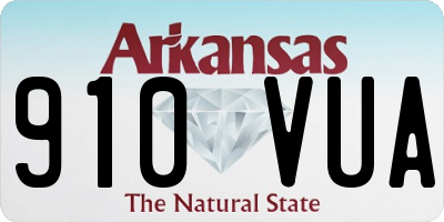 AR license plate 910VUA