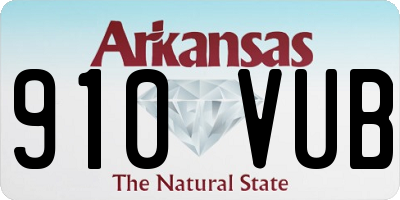 AR license plate 910VUB
