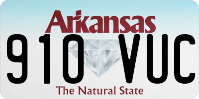 AR license plate 910VUC
