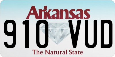 AR license plate 910VUD