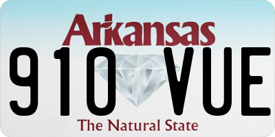 AR license plate 910VUE