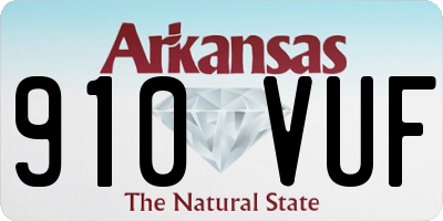 AR license plate 910VUF