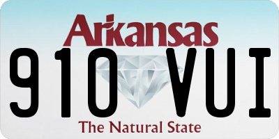 AR license plate 910VUI