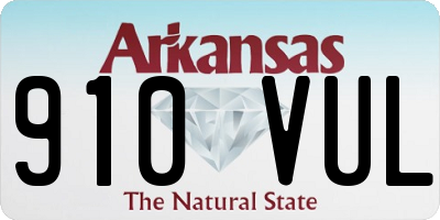 AR license plate 910VUL