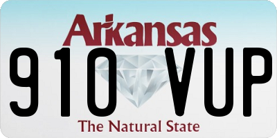 AR license plate 910VUP