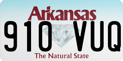 AR license plate 910VUQ