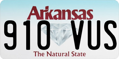 AR license plate 910VUS