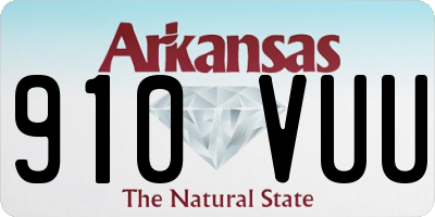 AR license plate 910VUU