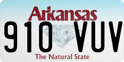 AR license plate 910VUV