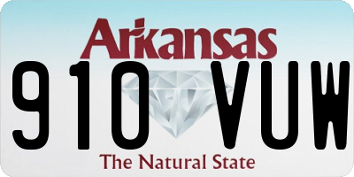 AR license plate 910VUW