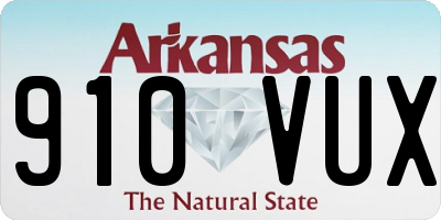 AR license plate 910VUX
