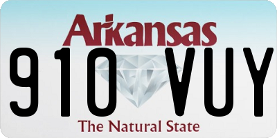 AR license plate 910VUY