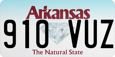 AR license plate 910VUZ
