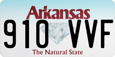 AR license plate 910VVF