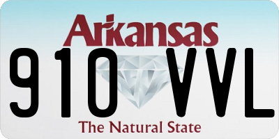 AR license plate 910VVL