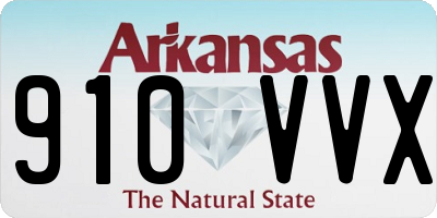 AR license plate 910VVX