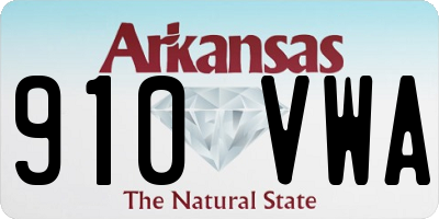AR license plate 910VWA