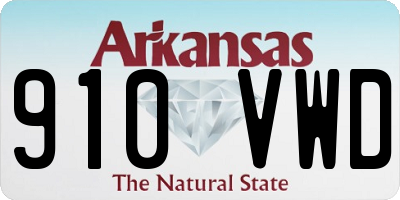 AR license plate 910VWD