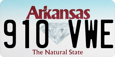 AR license plate 910VWE