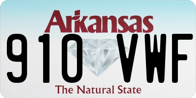 AR license plate 910VWF