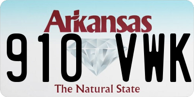 AR license plate 910VWK