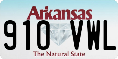 AR license plate 910VWL