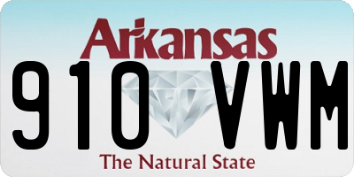 AR license plate 910VWM