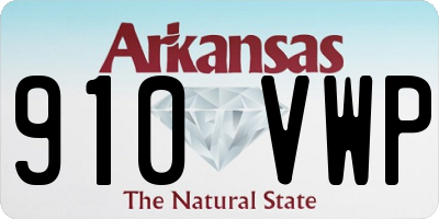 AR license plate 910VWP