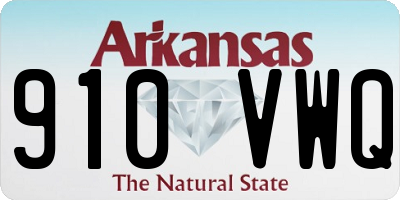 AR license plate 910VWQ