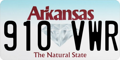 AR license plate 910VWR