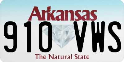 AR license plate 910VWS