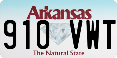 AR license plate 910VWT