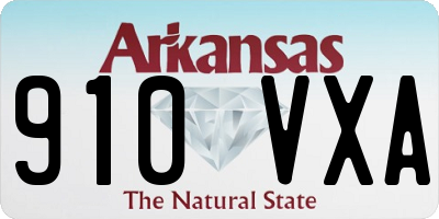AR license plate 910VXA