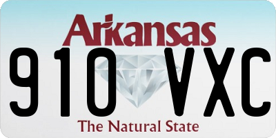 AR license plate 910VXC