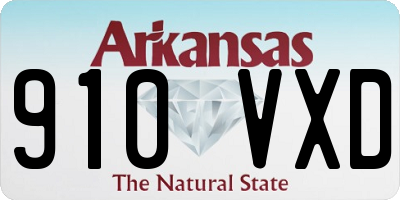 AR license plate 910VXD