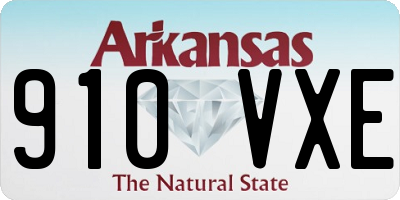 AR license plate 910VXE
