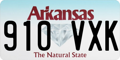 AR license plate 910VXK
