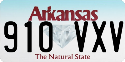 AR license plate 910VXV