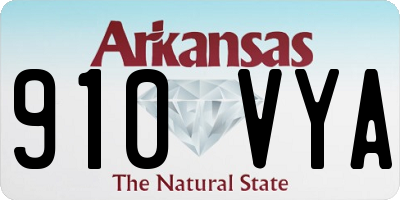 AR license plate 910VYA