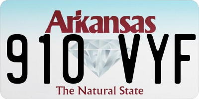 AR license plate 910VYF