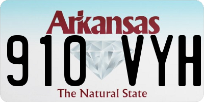 AR license plate 910VYH