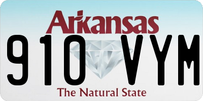 AR license plate 910VYM
