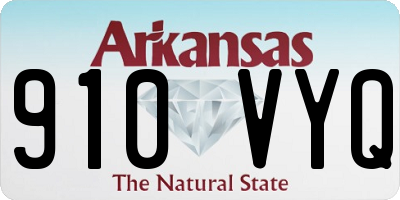AR license plate 910VYQ