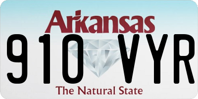 AR license plate 910VYR