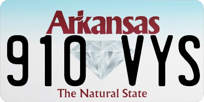 AR license plate 910VYS